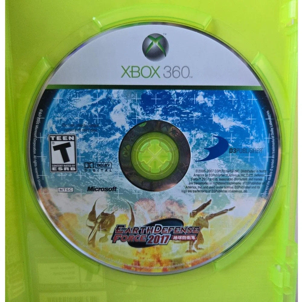 Earth Defense Force‎ 2017 - Microsoft Xbox 360 - Case Disc No Manual Tested